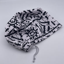 Load image into Gallery viewer, Niceroy SCRUB HAT CAP, black white Europe Euro style nursing caps, healthcare hats protective hair covers, nurse gift.