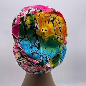 Niceroy SCRUB HAT CAP, Pink yellow  blue Europe Euro style nursing caps, healthcare hats protective hair covers, nurse gift.