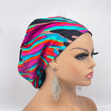 Load image into Gallery viewer, Ankara Surgical Scrub Cap – Adjustable African Print Cotton Nursing Hat with Mask Buttons