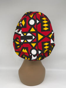 Niceroy Satin Lined surgical SCRUB HAT CAP,  Ankara Europe style nursing caps made with African fabric and  Angola Samakaka