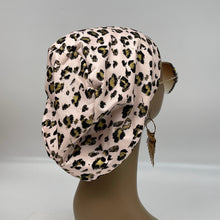Load image into Gallery viewer, Niceroy Satin LinedAdjustable OR SCRUB CAP, Baby Pink Black Gold Europe style cotton print fabric Euro hat multicolored .