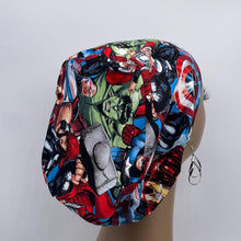 Load image into Gallery viewer, Niceroy Satin Lined Surgical SCRUB CAP marvel avengers Europe style nursing caps African print fabric and