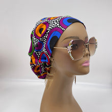 Load image into Gallery viewer, Niceroy Satin Lined surgical SCRUB HAT CAP,  Ankara Europe style nursing caps multicolored African print fabric and .