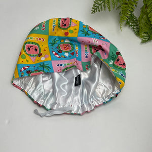 Niceroy Satin Lined Surgical SCRUB CAP coco melon cotton fabric Europe style nursing caps cotton fabric and .