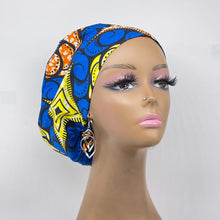 Load image into Gallery viewer, Surgical Scrub Cap - Adjustable African Print Cotton Nursing Hat