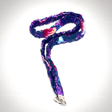 Load image into Gallery viewer, Handmade Scrunchie Lanyard and Keychain: cotton Silk and stretchy Fabrics.