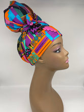 Load image into Gallery viewer, Niceroy Satin Lined Ponytail HIGH BUN scrub cap,  scrub caps, scrub cap for women, surgical cap, nurse scrub cap, Ankara, Kente