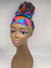 Load image into Gallery viewer, Niceroy Satin Lined Ponytail HIGH BUN scrub cap,  scrub caps, scrub cap for women, surgical cap, nurse scrub cap, Ankara, Kente