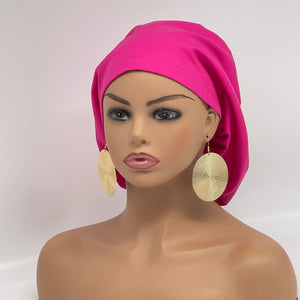 Satin Lined Niceroy solid Hot PINK SCRUB Hat, Europe style surgical scrub hat nursing Medical caps satin lining option scrub cap scrub