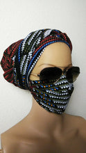 Load image into Gallery viewer, Niceroy African print face mask and head wrap to match Face mask  Ankara face mask Head wrap facemask dust mask