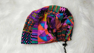 SCRUB HAT CAP, Adjustable surgical scrub hat Ankara Europe style nursing caps cotton fabric and satin lining option African Print kente
