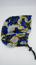 Load image into Gallery viewer, Niceroy surgical SCRUB HAT CAP,  Ankara Europe style nursing caps made with 100% cotton fabric and satin lining option African Print NRSC81
