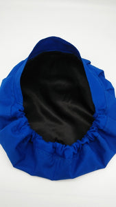 Niceroy ROYAL BLUE Surgical Scrub Hat,  BOUFFANT Nursing Scrub Cap Silk satin lining option