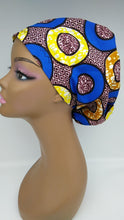Load image into Gallery viewer, Niceroy surgical SCRUB HAT CAP,  poly cotton Ankara African print Europe style nursing caps and satin lining option