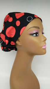Niceroy surgical SCRUB HAT CAP,  Ankara Europe style nursing caps made with Poly cotton African fabric and satin lining option