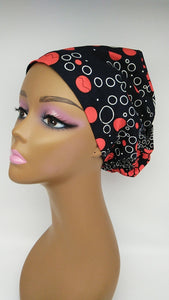 Niceroy surgical SCRUB HAT CAP,  Ankara Europe style nursing caps made with Poly cotton African fabric and satin lining option