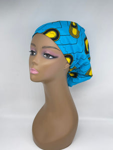 Niceroy surgical SCRUB HAT CAP,  Ankara Europe style nursing caps made with African fabric and satin lining option African Print