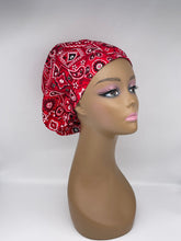 Load image into Gallery viewer, Niceroy surgical SCRUB HAT CAP,  Europe style nursing caps made with Bandana fabric and satin lining option bonnet