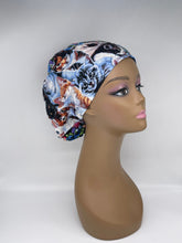Load image into Gallery viewer, Niceroy surgical SCRUB HAT CAP,  Europe style nursing caps chemo cap made with Cat print fabric and satin lining option bonnet