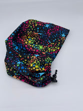 Load image into Gallery viewer, Niceroy BOUFFANT SCRUB CAP,  Nursing surgical rainbow stars scrub caps Hat, cotton African print fabric and satin lining option
