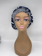Load image into Gallery viewer, Niceroy surgical SCRUB HAT CAP,  Ankara Europe style nursing caps made with 100% cotton fabric and satin lining option African Print NRSC51A