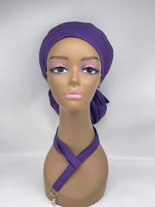 Adjustable PONY SCRUB CAP, solid cotton fabric surgical scrub hat pony nursing caps and satin lining option for locs /Long Hair