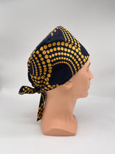Load image into Gallery viewer, Niceroy MEN unisex surgical tie back SCRUB HAT Cap, nursing caps made with cotton fabric and satin lining option African print men scrub cap