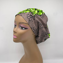 Load image into Gallery viewer, Niceroy surgical SCRUB HAT CAP,  Ankara Europe style nursing caps black blue pink African print fabric and satin lining option
