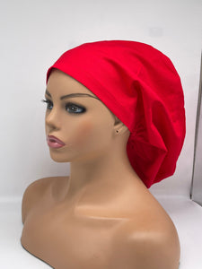 Niceroy RED EUROPE STYLE surgical scrub hat nursing caps cotton fabric hat with satin lining option