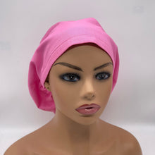 Load image into Gallery viewer, Niceroy Baby PINK EUROPE STYLE surgical scrub hat nursing caps cotton fabric hat with satin lining option