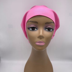 Niceroy Baby PINK EUROPE STYLE surgical scrub hat nursing caps cotton fabric hat with satin lining option