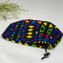 Load image into Gallery viewer, Niceroy surgical SCRUB HAT, Ankara Europe style nursing caps made with multicolored African fabric and satin lining option Angola Samakaka