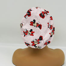 Load image into Gallery viewer, Niceroy surgical SCRUB HAT CAP,  mini mouse Europe style nursing caps cotton print fabric and satin lining option.