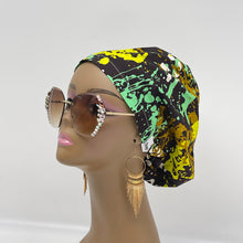 Load image into Gallery viewer, Adjustable surgical OR SCRUB CAP, Green Yellow Brown Europe style Summer nursing caps  and satin lining option.