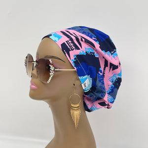 Adjustable surgical OR SCRUB CAP, baby pink Royal Blue  black Europe style Summer nursing caps  and satin lining option.