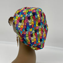 Load image into Gallery viewer, Autism awareness surgical OR SCRUB CAP, Europe style Summer nursing caps  and satin lining option.
