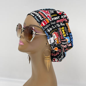 Adjustable surgical OR SCRUB Cap, Multicolored EMS Europe style  nursing caps  and satin lining option.