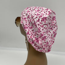 Load image into Gallery viewer, Adjustable surgical OR SCRUB CAP, pink Burgundy Europe style Summer nursing caps  and satin lining option.