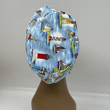 Load image into Gallery viewer, Adjustable surgical OR SCRUB CAP, ship boat baby blue Europe style  nursing caps  and satin lining option